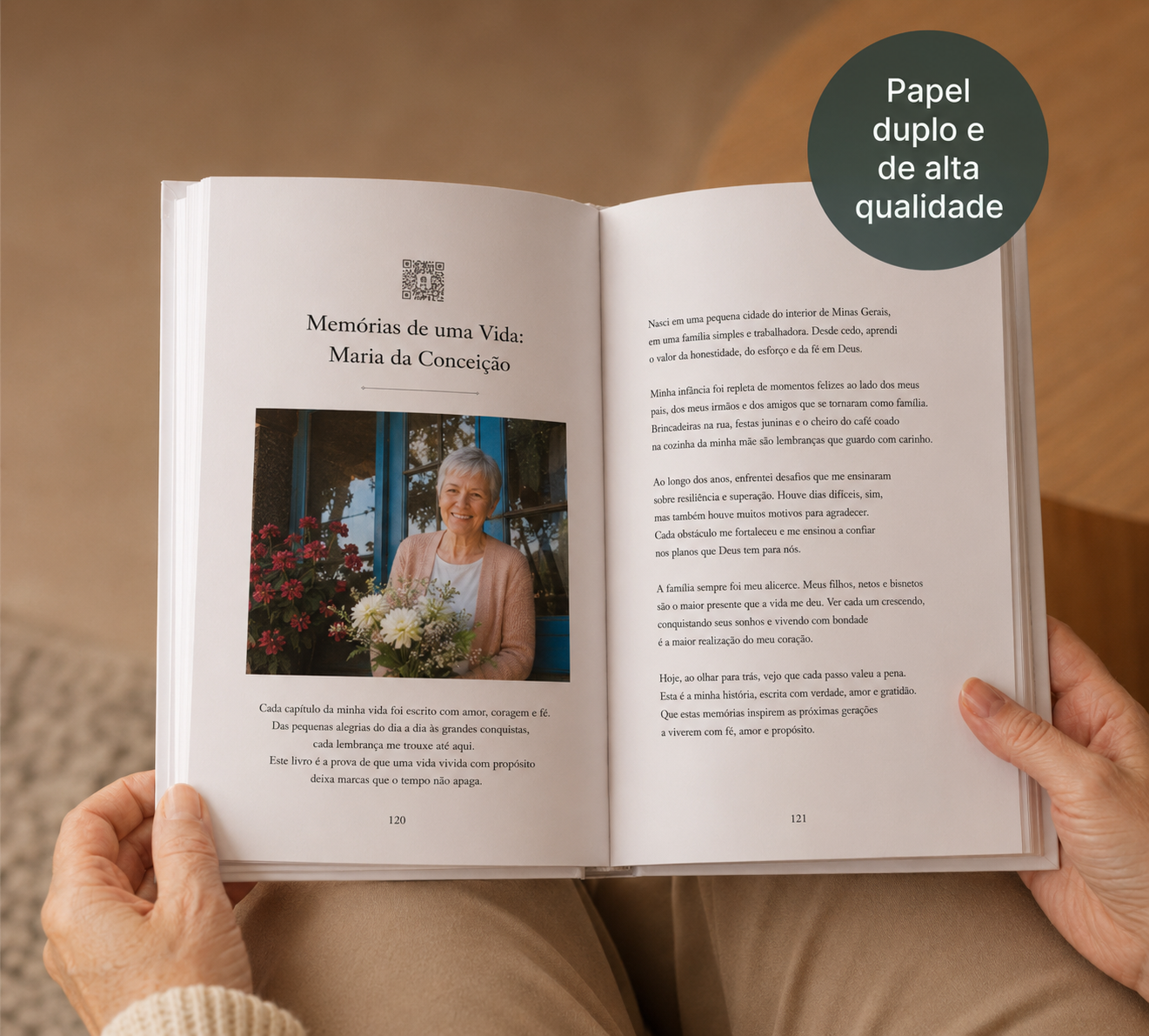 Livro com QR code e voz